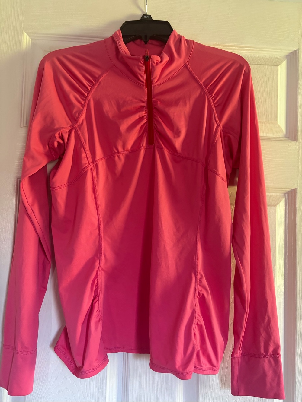 Athleta Fast Track Long Sleeve Active Quarter Zip Shirt- Size L